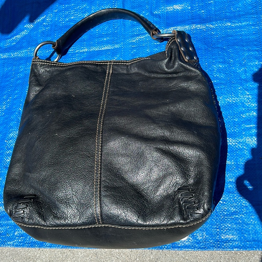 Lucky Brand hobo purse. Black leather.